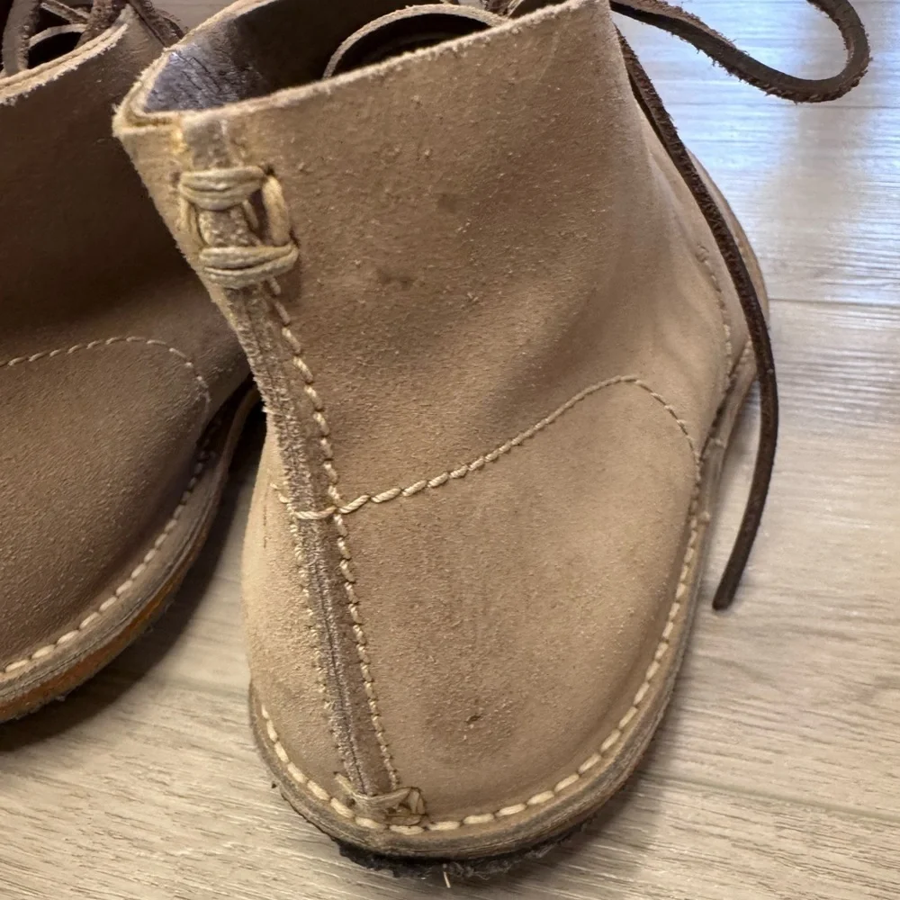 YSL Slp Desert Chukka Suede Leather Boots Sz 40.5 Mens US 7.5 Tan Classic Travel